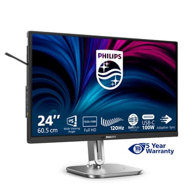 Philips 4000 series 24B2U4301/00 computer monitor 60.5 cm (23.8") 1920 x 1080 pixels Full HD LCD Grey view 4