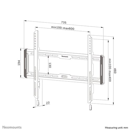 Neomounts WL30-550BL16 TV mount wall 42-86" - ultra-flat - easy install