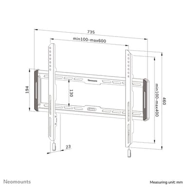 Neomounts WL30-550BL16 TV mount wall 42-86" - ultra-flat - easy install view 16
