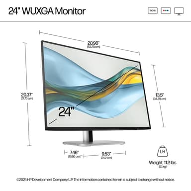 HP Series 5 Pro 24 inch WUXGA Monitor - 524pn view 9