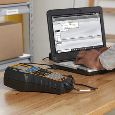 DYMO Rhino 6000+ Industrial Label Maker | Computer Connected Label Printer with Hard Carry Case | Includes 1 Vinyl Tape Cassette1 Flexible Nylon Tape Cassette and Rechargeable Lithium Ion Battery view 5