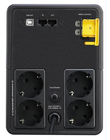 APC Back-UPS, 1200VA, Tower, 230V, 4x CEE 7/7 Schuko outlets, AVR view 2