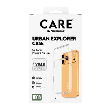 PanzerGlass CARE™ by ® Urban Explorer Case Transparent iPhone 17 Pro Max view 3