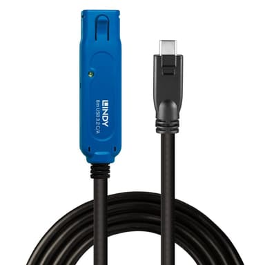 Lindy 43381 USB cable USB 3.2 Gen 1 (3.1 Gen 1) 8 m USB C USB A 5 Gbit/s Black, Blue view 1