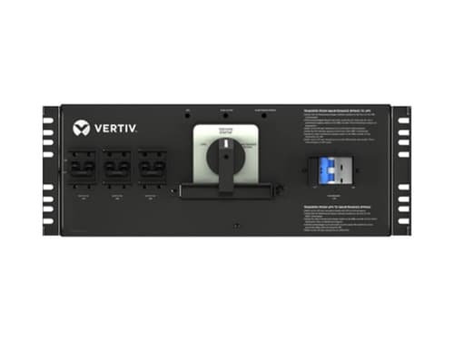 Vertiv VMBC-20KIRT4U maintenance bypass panel (MBP) 230 - 400 V Black 20000 A