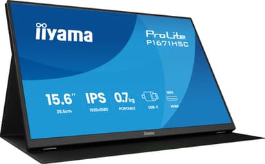 iiyama ProLite P1671HSC-B1 computer monitor 39.6 cm (15.6") 1920 x 1080 pixels Full HD LED Black view 4