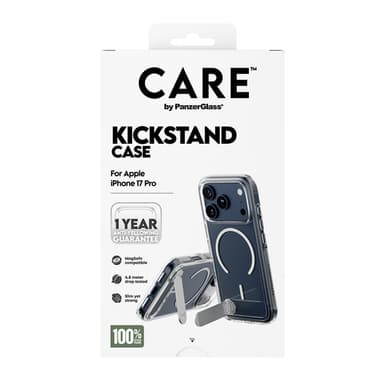 PanzerGlass CARE™ by ® Kickstand Case Transparent w. MagSafe iPhone 17 Pro view 3