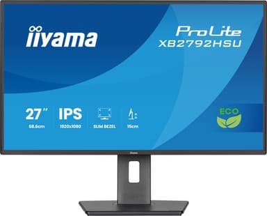 iiyama ProLite XB2792HSU-B1 computer monitor 68.6 cm (27") 1920 x 1080 pixels Full HD LED Black view 2
