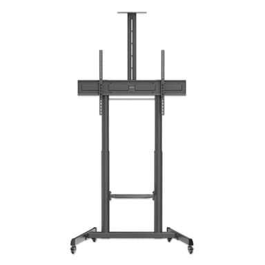 Manhattan Trolley Mount Stand for TV & Monitors (crank handle height adjust), For screens: 37" to 120",VESA compatibility:all between 200x200 to 1000x600mm -check the dimensions of the four mounting holes on back of screen to ensure it fits,Max 120kg,1180 to 1630mm view 3