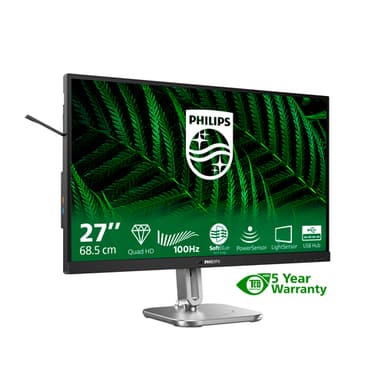 Philips 5000 series 27B2G5500/00 computer monitor 68.6 cm (27") 2560 x 1440 pixels Quad HD LCD Anthracite view 4