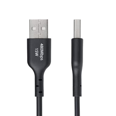 StarTech.com 3ft (1m) USB-A to USB-C Charging Cable, Charge & Sync, 3A, USB 2.0, TPE Jacket - Black USB Charging Cord view 2
