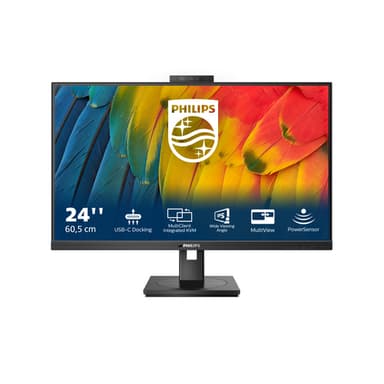 Philips 5000 series 24B1U5301H/00 computer monitor 60.5 cm (23.8") 1920 x 1080 pixels Full HD LCD Black view 1