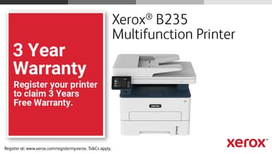 Xerox B235 A4 34ppm Wireless Duplex Copy/Print/Scan/Fax PS3 PCL5e/6 ADF 2 Trays Total 251 Sheets UK view 10