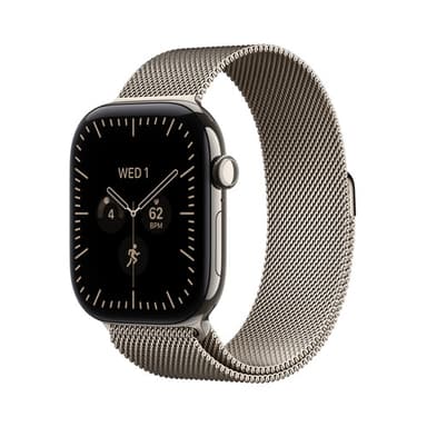 Apple Watch Series 12 GPS + Cellular 42mm Natural Titanium Case with Natural Milanese Loop view 1