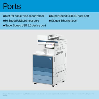 HP LaserJet Enterprise 8601dn Multifunction Black and white Printer, Only Ethernet; Duplex; Copier, Scanner view 4