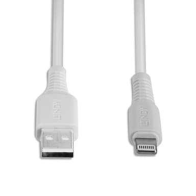 Lindy 2m USB to Lightning Cable, White view 4