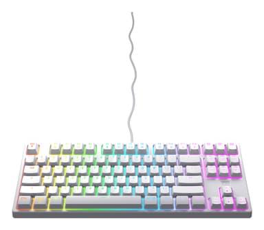 CHERRY K4V2 RGB Tenkeyless White edition, Mechanical gaming keyboard, US view 2