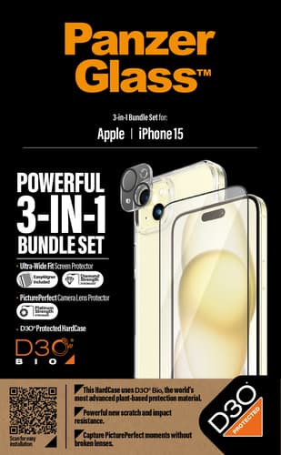 PanzerGlass ® 3-in-1 Bundle iPhone 15 Clear screen protector Apple 1 pc(s) view 5