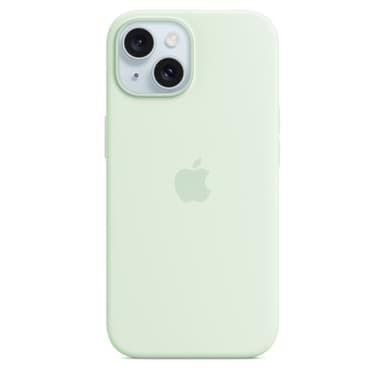 Apple iPhone 15 Silicone Case with MagSafe - Soft Mint view 1