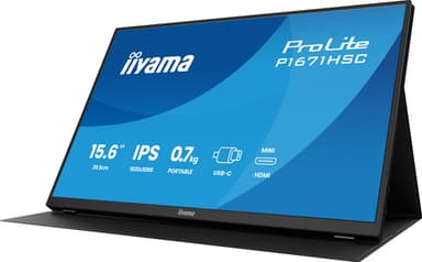 iiyama ProLite P1671HSC-B1 computer monitor 39.6 cm (15.6") 1920 x 1080 pixels Full HD LED Black view 7
