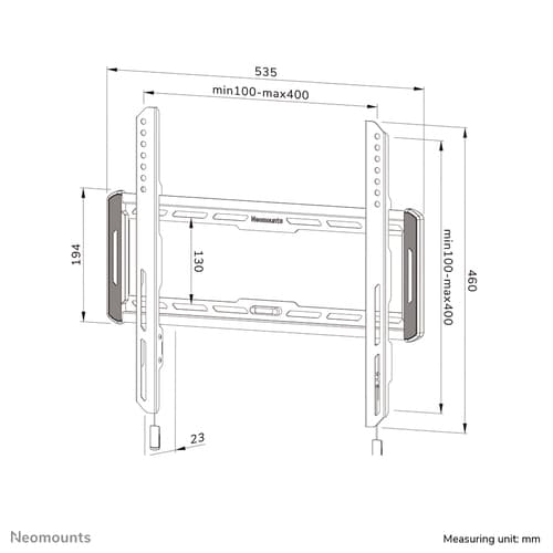 Neomounts WL30-550BL14 TV mount wall 40-75" - ultra-flat - easy install