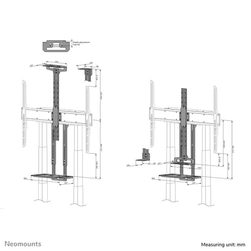 Neomounts AV1-875BL Videobar and multimedia kit - universal
