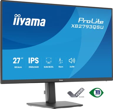 iiyama ProLite XB2793QSU-B1 computer monitor 68.6 cm (27") 2560 x 1440 pixels Quad HD LED Black view 1