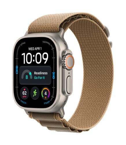Apple Watch Ultra 4 GPS + Cellular 49mm Natural Titanium Case with Desert Alpine Loop - S