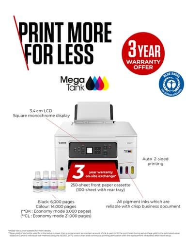 Canon MAXIFY GX3050 Inkjet A4 600 x 1200 DPI Wi-Fi view 5