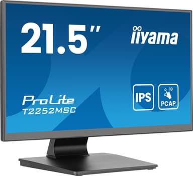 iiyama ProLite T2252MSC-B2AG computer monitor 54.6 cm (21.5") 1920 x 1080 pixels Full HD LCD Touchscreen Black view 3