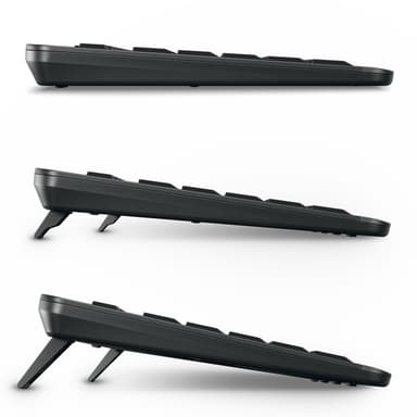 CHERRY Stream ultimate keyboard Home/Office USB + RF Wireless + Bluetooth AZERTY French Black view 4