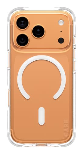 PanzerGlass CARE™ by ® Samba Case Transparent w. White MagSafe iPhone 17 Pro view 1