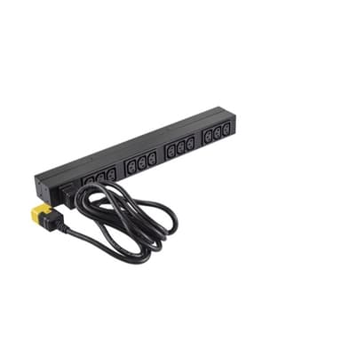 APC NetShelter Basic Rack PDU, 1U, 1PH, 3.7kW 230V 16A or 3.3kW 208V 16A, x12 C13 outlets, C20 cord view 28