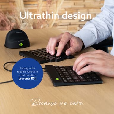 R-Go Tools Ergonomic keyboard R-Go Split Break v2 with break software, ergonomic split keyboard, QWERTY (UK), Wired, black view 11