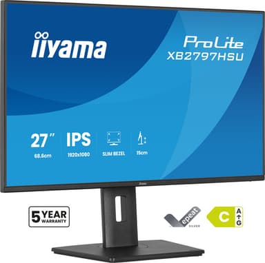 iiyama ProLite XB2797HSU-B1 computer monitor 68.6 cm (27") 1920 x 1080 pixels Full HD LED Black view 1