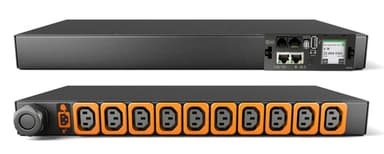 Vertiv Geist MG05M1R0-10L133-2PS6B2H10-S power distribution unit (PDU) 10 AC outlet(s) 0U Black view 1