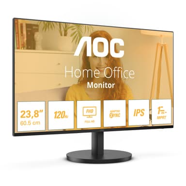 AOC 24B3HA2 computer monitor 60.5 cm (23.8") 1920 x 1080 pixels Full HD LED Black view 2
