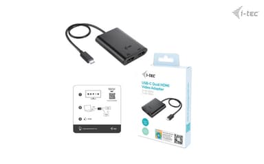 i-tec USB-C Dual 4K/60Hz (single 8K/30Hz) HDMI Video Adapter view 4