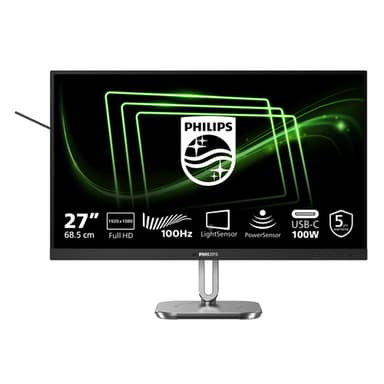 Philips 5000 series 27B2G5500/00 computer monitor 68.6 cm (27") 2560 x 1440 pixels Quad HD LCD Anthracite view 2