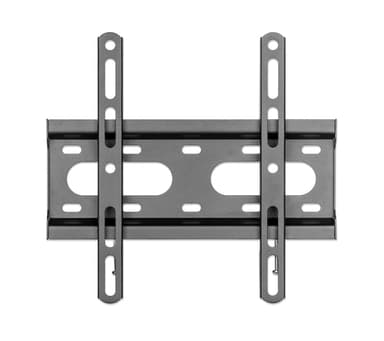 Manhattan Wall Mount for TV & Monitors (Fixed Ultra Slim), For screens 23" to 42", VESA compatibility: all between 75x75mm to 200x200mm - check the dimensions of the four mounting holes on back of screen to ensure it fits, Max 45kg, Black, Bracket view 3
