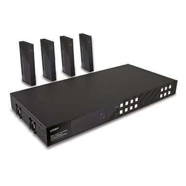 Lindy 150m Cat.6 4x4 HDMI 4K60 HDBaseT Matrix Extender view 1