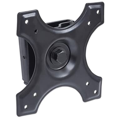 Manhattan Wall Mount for TV & Monitors (Fixed), For screens 10" to 32", VESA compatibility: 75x75mm and 100x100mm - check the dimensions of the four mounting holes on back of screen to ensure it fits, Max 15kg, Black, Bracket view 2