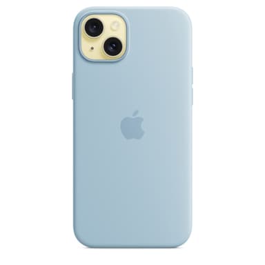 Apple iPhone 15 Plus Silicone Case with MagSafe - Light Blue view 3