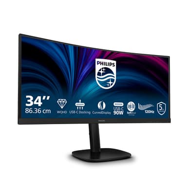 Philips 3000 series 34B2U3600C/00 computer monitor 86.4 cm (34") 3440 x 1440 pixels Wide Quad HD LCD Black view 2