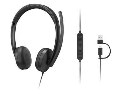 Lenovo VoIP Headset 5000 Wired Head-band Office/Call center USB Type-C Black view 6