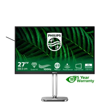 Philips 5000 series 27B2G5500/00 computer monitor 68.6 cm (27") 2560 x 1440 pixels Quad HD LCD Anthracite view 3