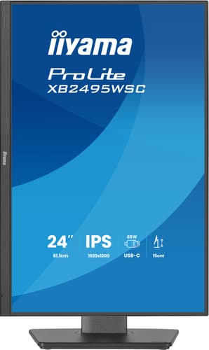 iiyama ProLite XB2495WSC-B1 computer monitor 61.2 cm (24.1") 1920 x 1200 pixels WUXGA LED Black view 2