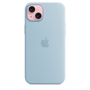 Apple iPhone 15 Plus Silicone Case with MagSafe - Light Blue view 2