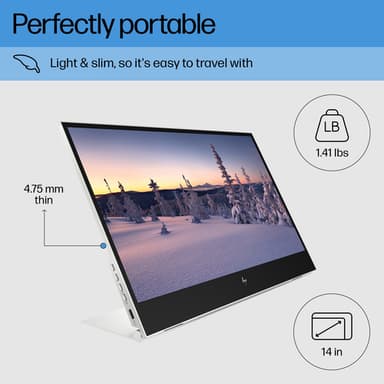 HP E-Series E14 G4 Portable Monitor view 10