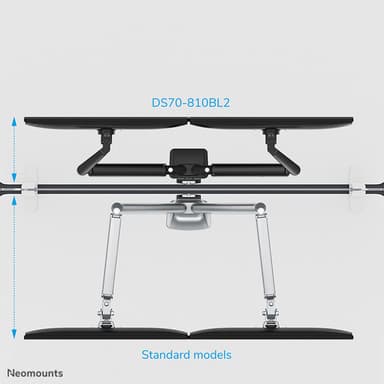 Neomounts DS70-810BL2 Monitor arm 17-32" - gas spring - space saving - 180°-stop view 17